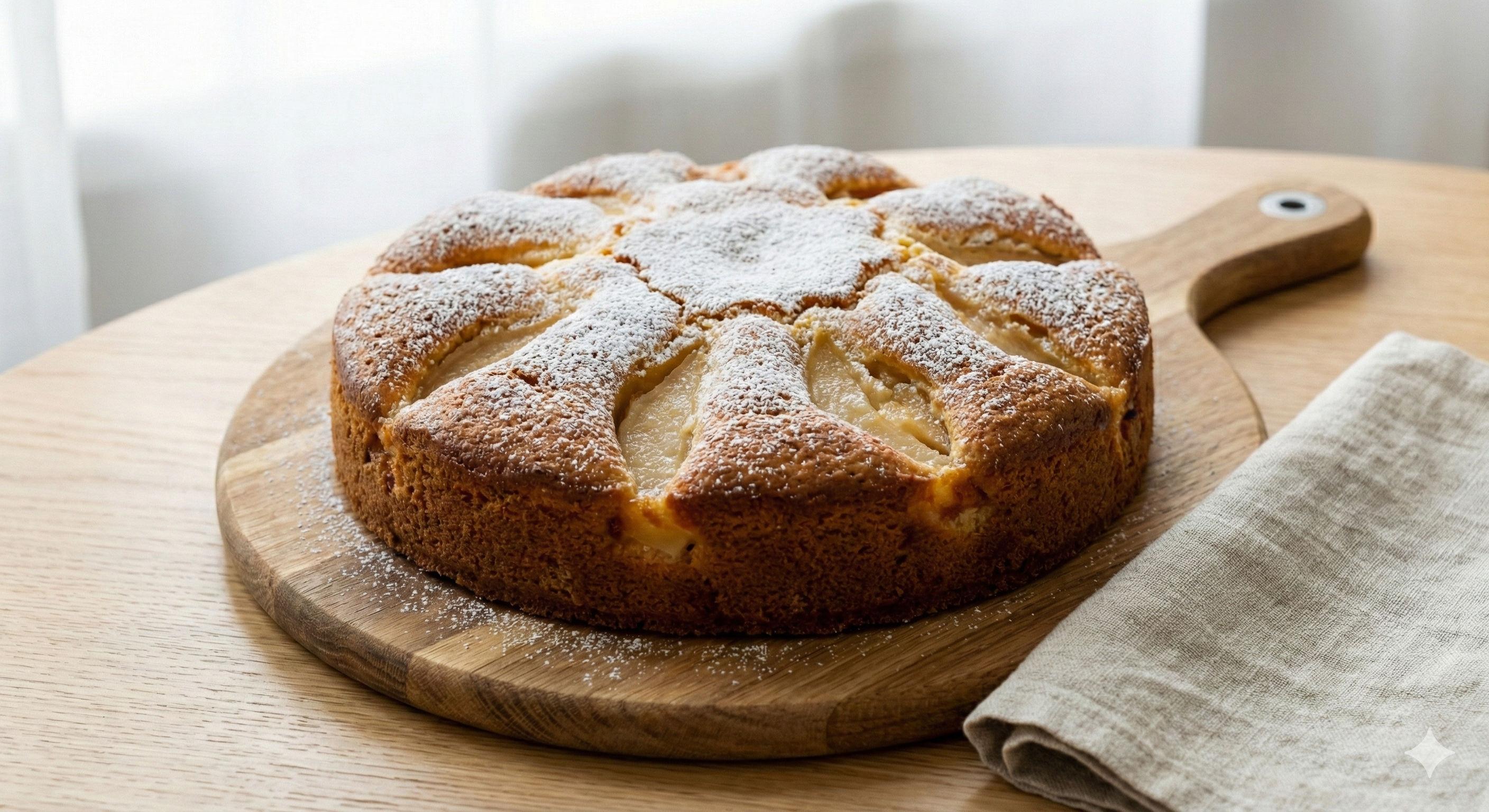 Шарлотка с грушами