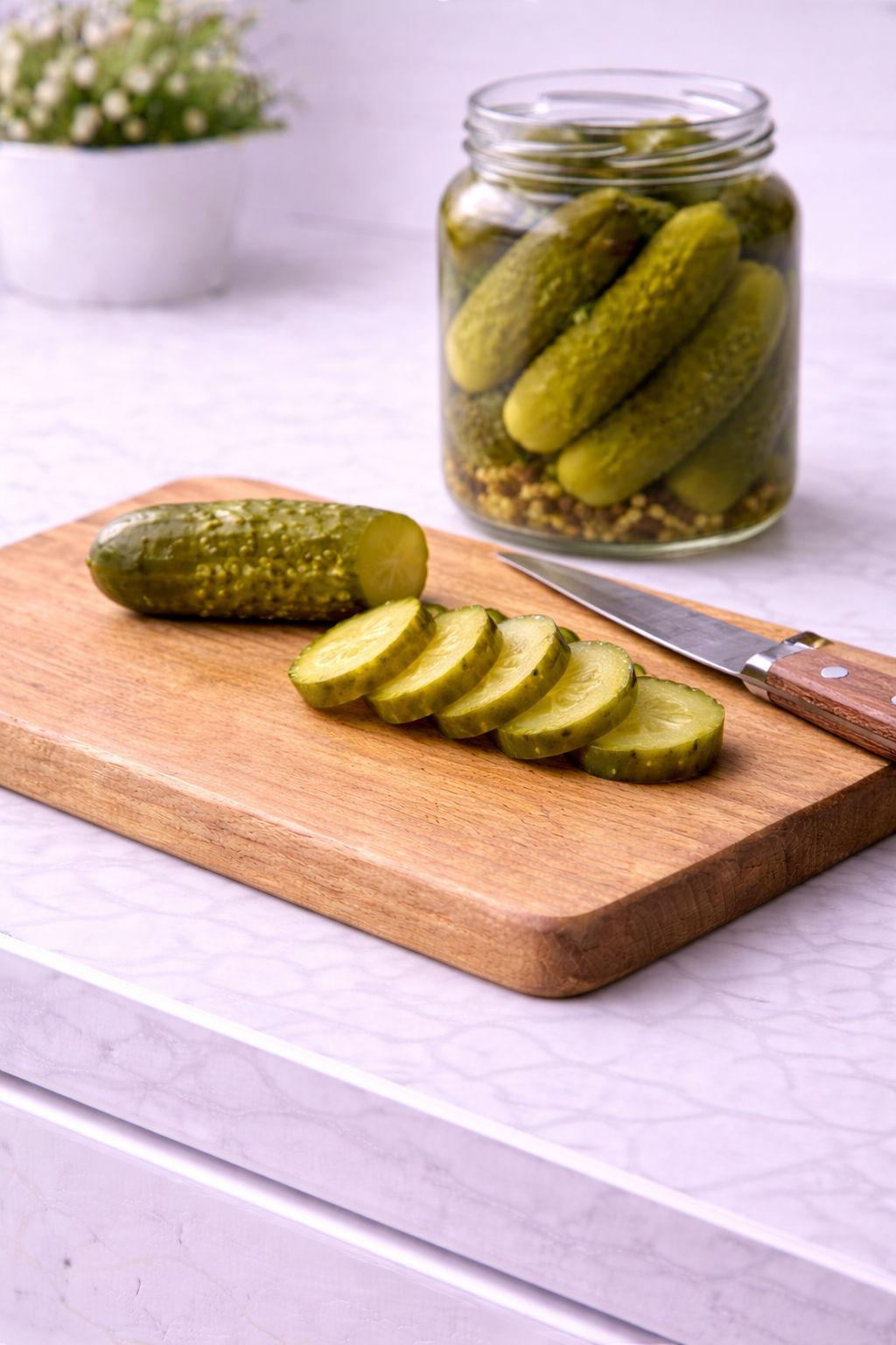 Огурец маринованный