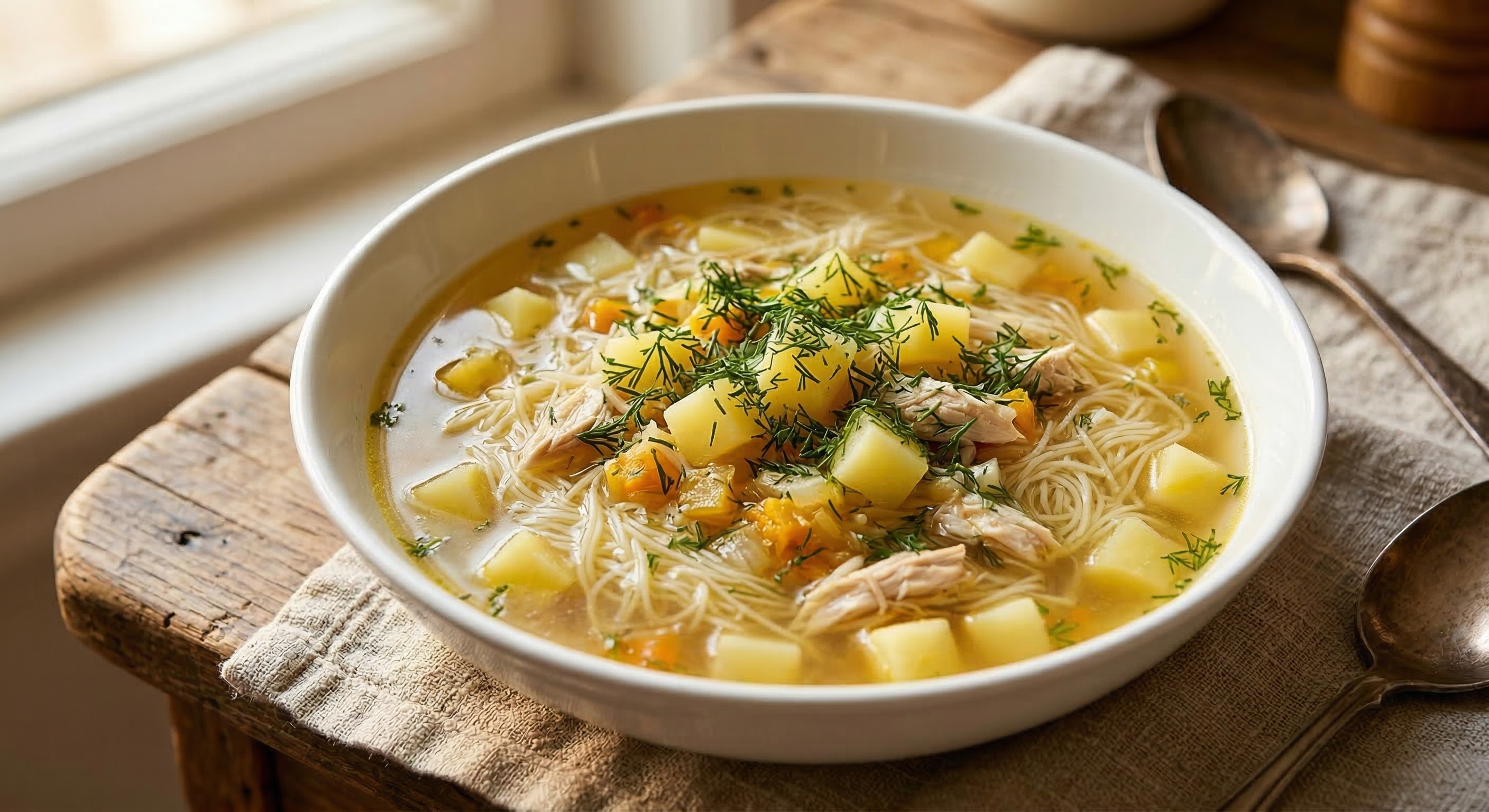 Куриный суп с вермишелью