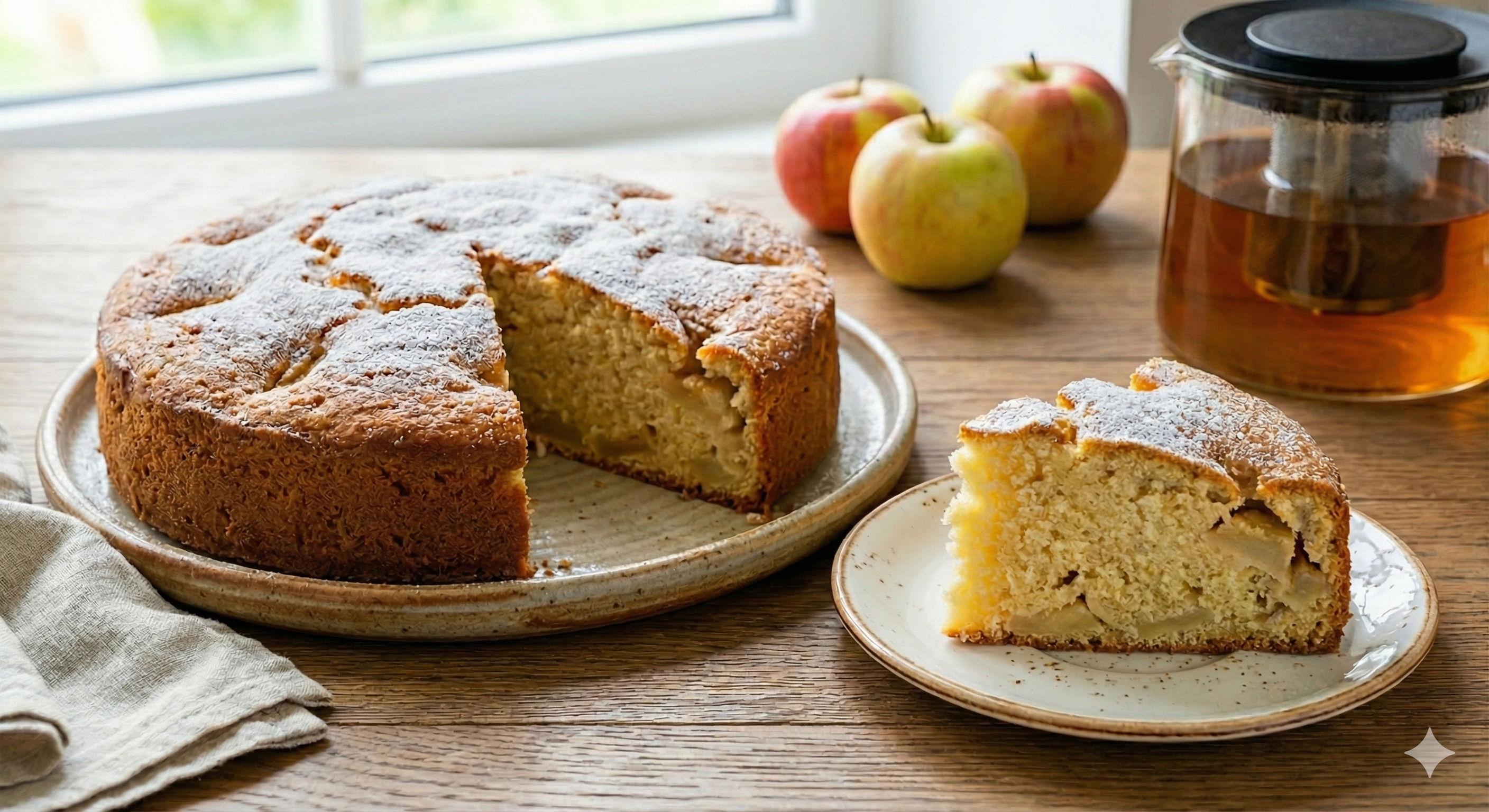 Шарлотка на кефире (без яиц)