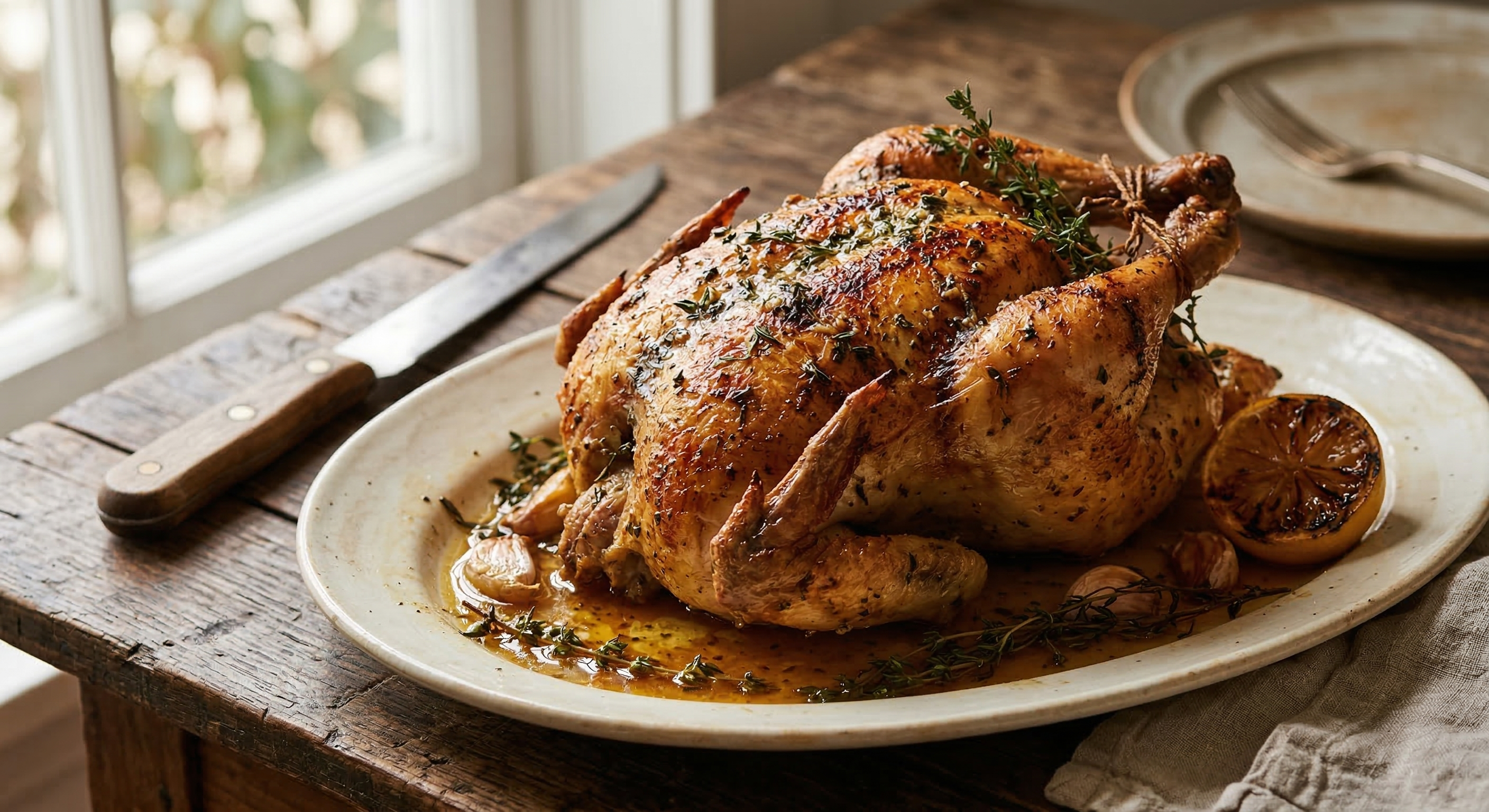 Курица в духовке целиком