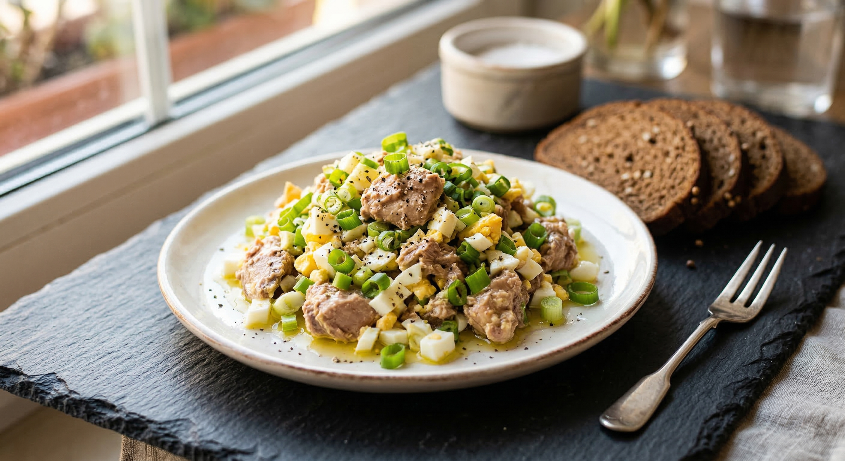 Салат с печенью трески