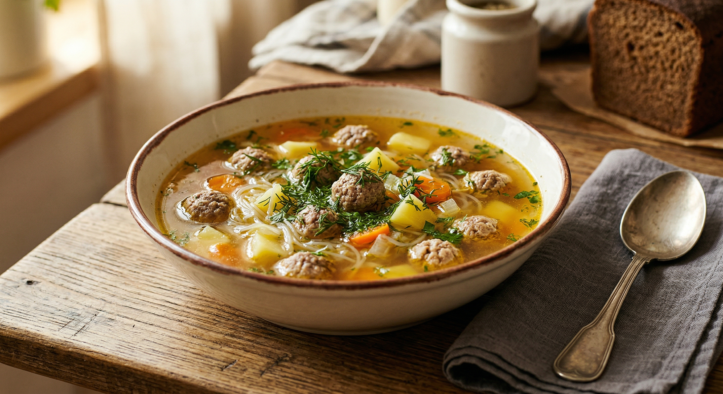 Суп с фрикадельками